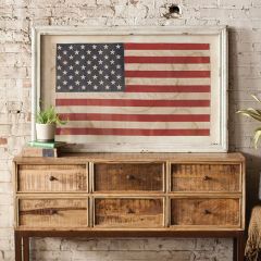 Framed American Flag Wall Decor