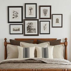 Framed Black and White Botanical Prints Set of 7