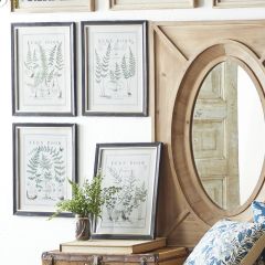 Framed Botanical Journal Wall Decor Set of 4
