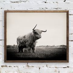 Framed Bull Wall Art