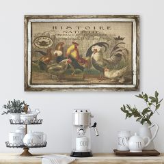 Framed Chicken On Burlap 