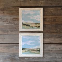 Framed Coast Line Prints Set of 2