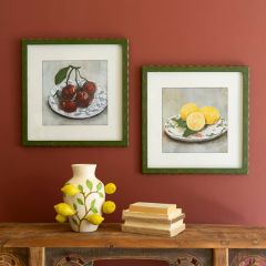 Framed Fruit Prints Set of 2