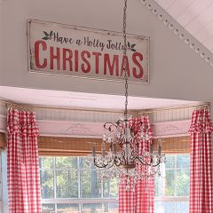 Framed Holly Jolly Christmas Wall Sign