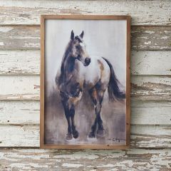 Framed Horse Canvas Print Wall Art