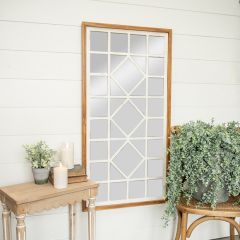 Framed Lattice Wall Mirror