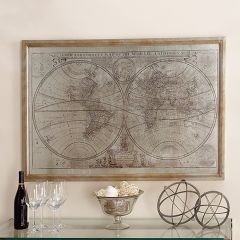 Framed Map Of The World Wall Art
