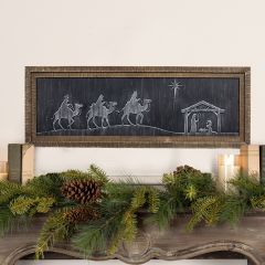 Framed Metal Nativity Scene Wall Art