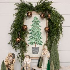 Framed Pressed Metal Pine Tree Wall Art