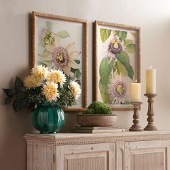 Framed Purple Botanical Print Set of 2