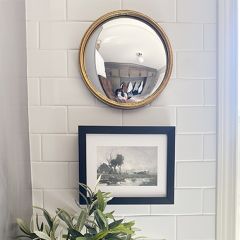 Framed Round Bullseye Wall Mirror