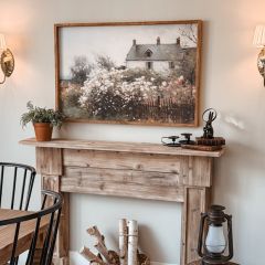 Framed Spring At The Cottage Printed Canvas Wall Art