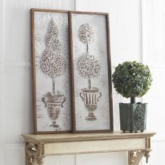 Framed Topiary Wall Art, Set of 2