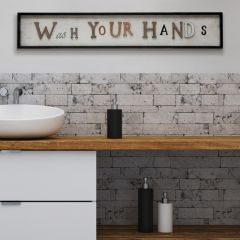 Framed Wash Your Hands Wall Decor