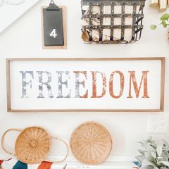 Freedom Flag Framed Wall Sign