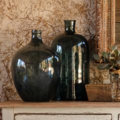 French Blue Decorative Bottle Vase