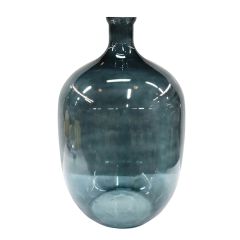 French Blue Glass Demijohn Bottle