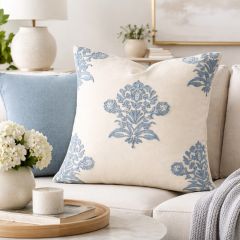French Cottage Embroidered Accent Pillow