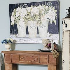 French Country 3 Vase Floral Canvas Art