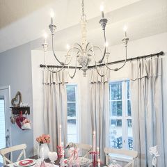 French Country 6 Light Chandelier