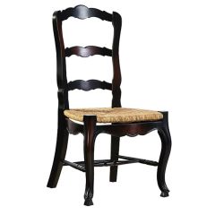 French Country Black Ladder Back Chair
