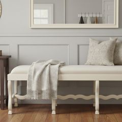 French Country Cream Romeo Bench
