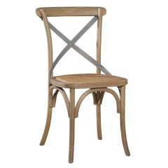 French Country Cross Back Side Chair