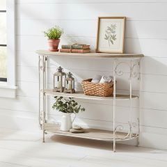 French Country Farmhouse 3 Tier Shelving Unit 