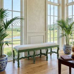 French Country Green Romeo Bench