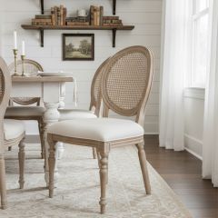 French Country Turned Leg Side Chair Set of 2