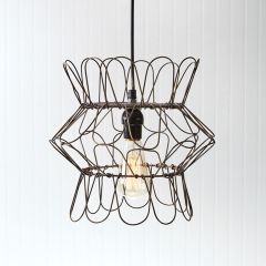 French Farmhouse Basket Pendant Light