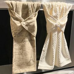 French Print Tea Towel Set of 2