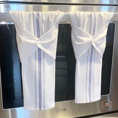 French Striped Cotton Kitchen Towel Set of 2