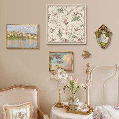 French Style Framed Wall Painting Collection Set of 4