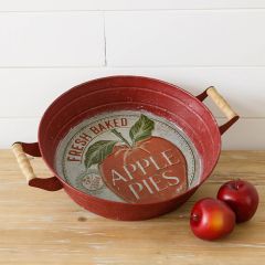Fresh Baked Apple Pies Decorative Embossed Tin Tray