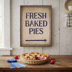 Fresh Baked Pies Framed Canvas Wall Art