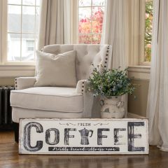 Fresh Coffee Rustic Farmhouse Sign