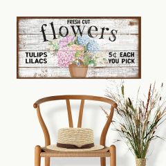 Fresh Cut Flowers Canvas Wall Art