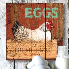 Fresh Eggs Canvas Wall Art