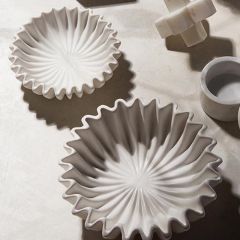 Frilled Porcelain Bowl Set of 2