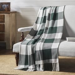 Fringed Buffalo Check Throw
