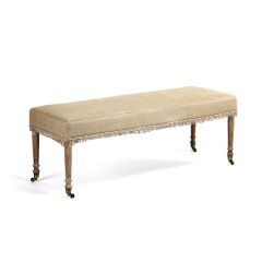 Fringed Cushion Rolling Bench Seat | SHIPS FREE