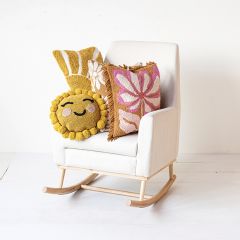 Fringed Flower Throw Pillow