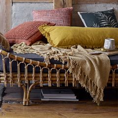 Fringed Knit Throw Blanket