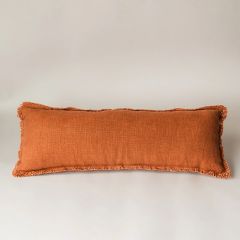 Fringed Linen Large Lumbar Pillow