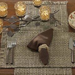 Fringed Tweed Placemat Set of 4