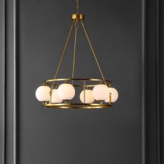 Frosted Globes 6 Light Chandelier
