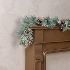 Frosted Pine and Berry Holiday Garland