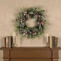Frosted Pine And Berry  Wreath