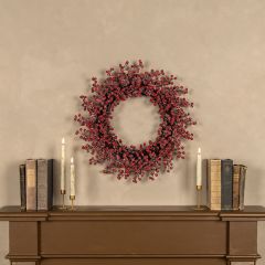 Frosted Red Berry Holiday Wreath